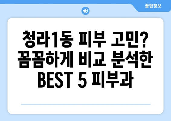 인천 서구 청라1동 피부과 추천| 꼼꼼하게 비교 분석한 BEST 5 | 피부과, 추천, 청라, 인천 서구