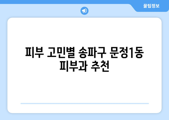 송파구 문정1동 피부과 추천| 꼼꼼하게 비교하고 나에게 맞는 곳 찾기 | 피부과, 송파구, 문정1동, 추천, 비교