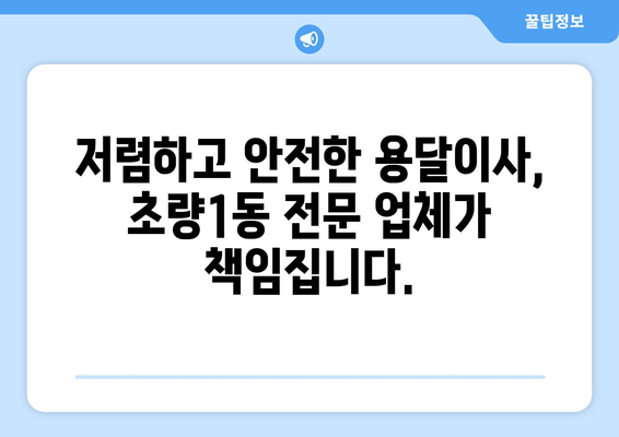 부산 동구 초량1동 용달이사 전문 업체 추천 | 저렴하고 안전한 이사, 지금 바로 상담하세요!