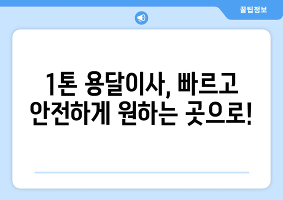 강원도 원주시 부론면 1톤 용달이사 전문 업체 추천 | 저렴하고 안전한 이삿짐 운송, 친절한 서비스