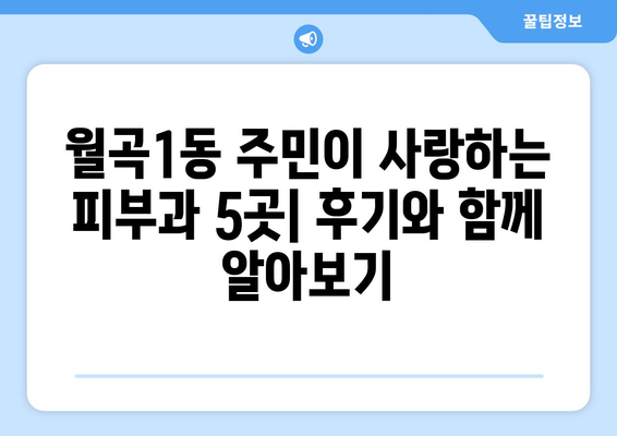 서울 성북구 월곡1동 피부과 추천| 꼼꼼하게 비교 분석한 BEST 5 | 피부과, 추천, 성북구, 월곡1동,